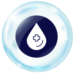 Graphic explaining benefits of hydrogen water like diabetic improvement